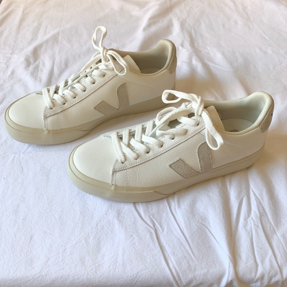 Veja Shoes - VEJA Campo Leather Sneakers White Natural 8